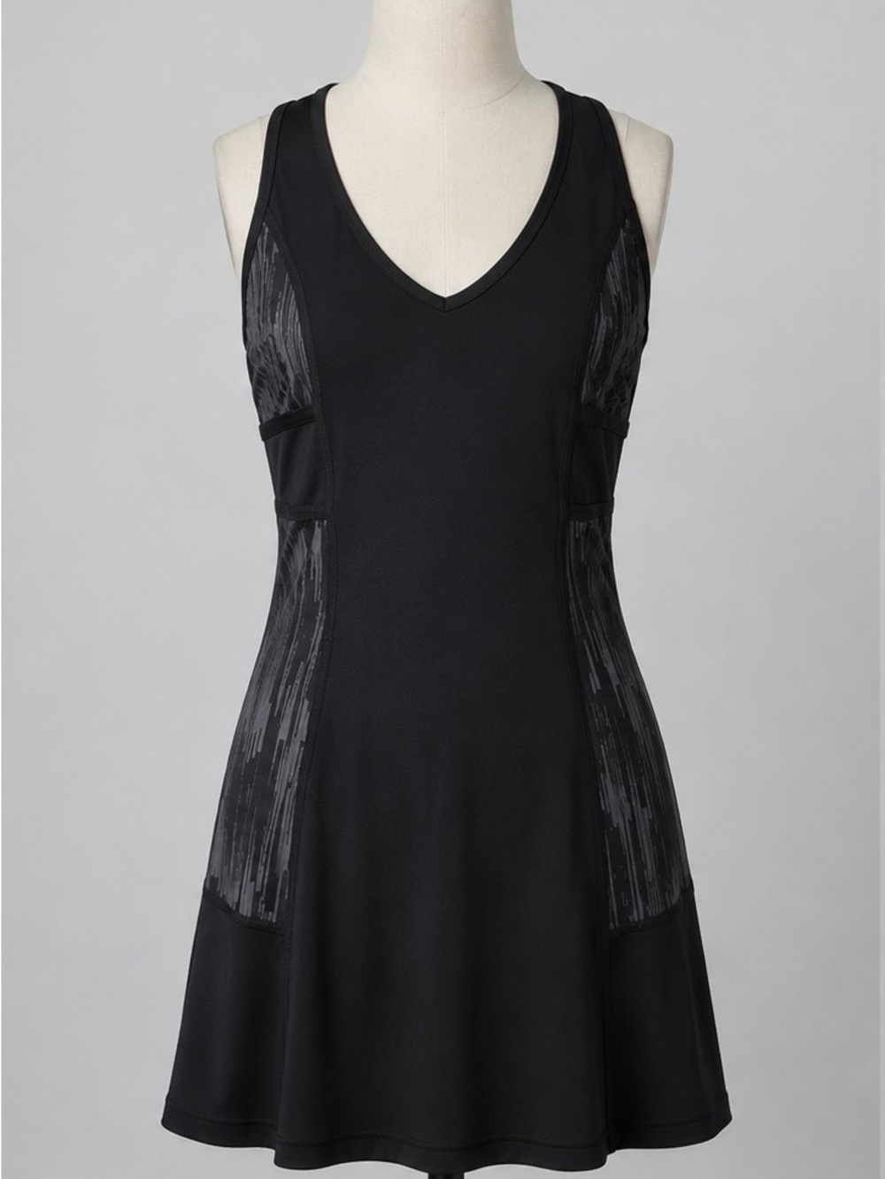 Lululemon Ace Dress Black Scratch Match Mesh Racerback Cutout XS XXS